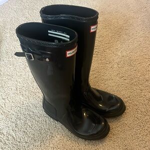 Black Original Kids Gloss Hunter Boots